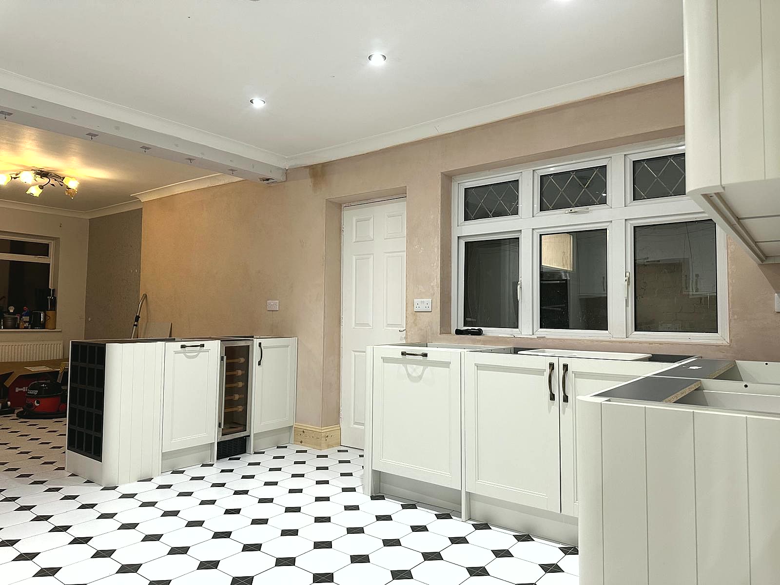 Tiled flooring installation, London
